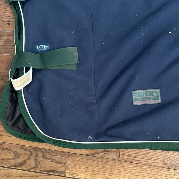 Rider’s horse clothing International- Horse cooler navy blue with green - Picture 4 of 10